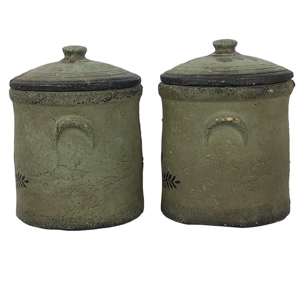 Set of 2 Vintage Crocks with Lids - Picture 4 of 7